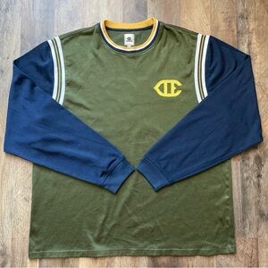 Mens champion long sleeve Green and Navy Long Sleeve Shirt